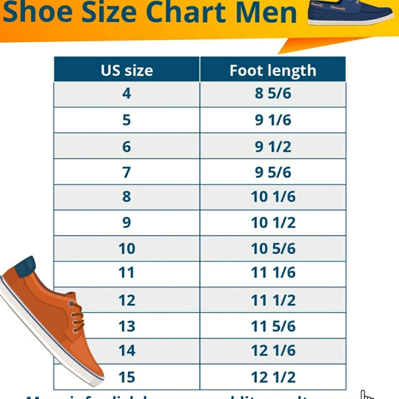 Shoe Size Chart Tamplets - Picture 3 of 10